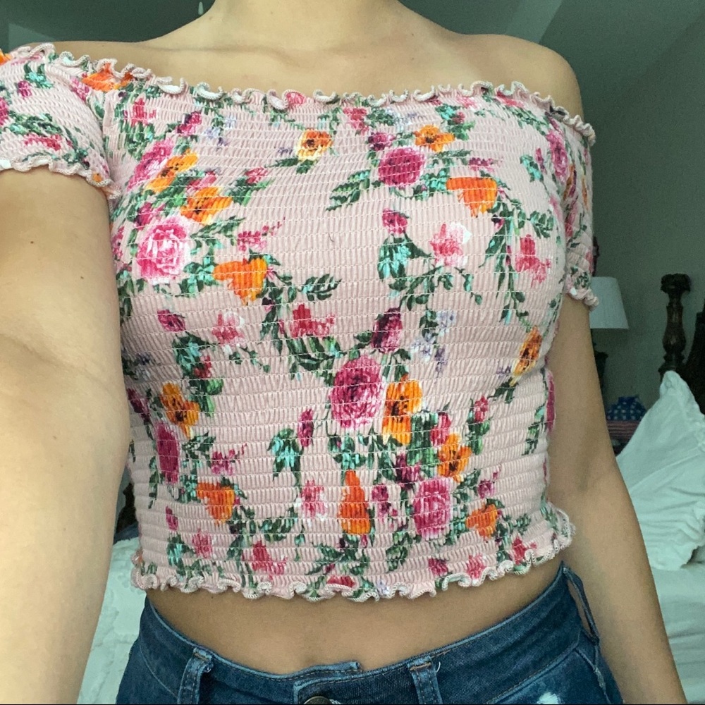 Pink floral top
